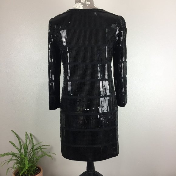Theory 3/4 Sleeve Sequined Cocktail Dress size M - Picture 2 of 7